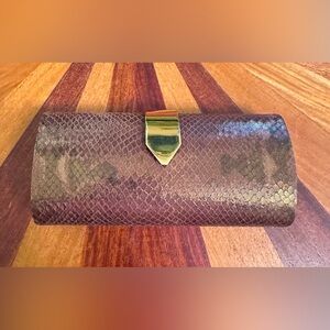 Bronze Banana Republic Leather Clutch